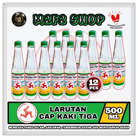 Jual Larutan Penyegar Cap Kaki Tiga Botol Original 500 Ml Kemasan 12