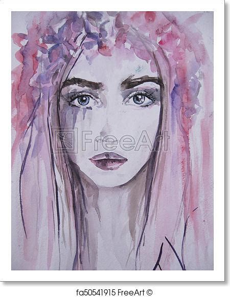 Abstract Watercolor Face At Explore Collection Of