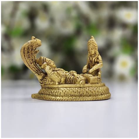 Buy AtoZ India Cart Vishnu Lakshmi Statue In Brass Vishnu Laxmi On