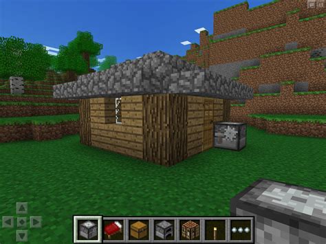 How To Build A Simple 5x5 Survival Hut Tutorial Mcpe Show Your