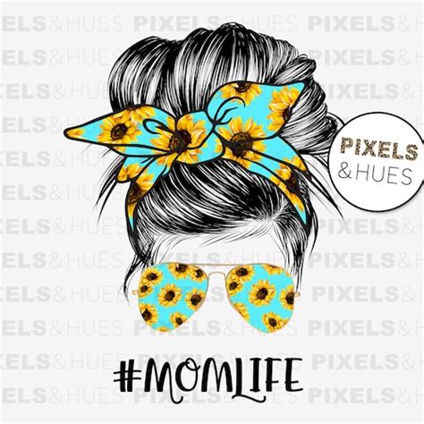 Teacher Life Sublimation Design Downloads Funny Mom Bun Hair Etsy