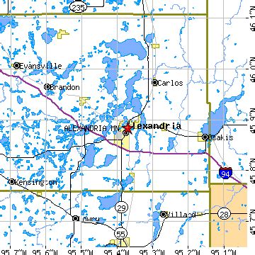 Alexandria, Minnesota (MN) ~ population data, races, housing & economy