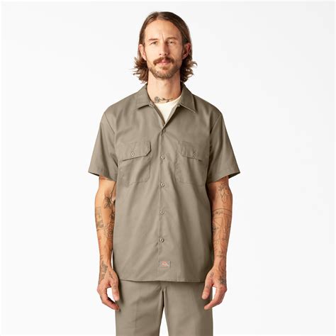 Men's FLEX Slim Fit Short Sleeve Work Shirt - Dickies US