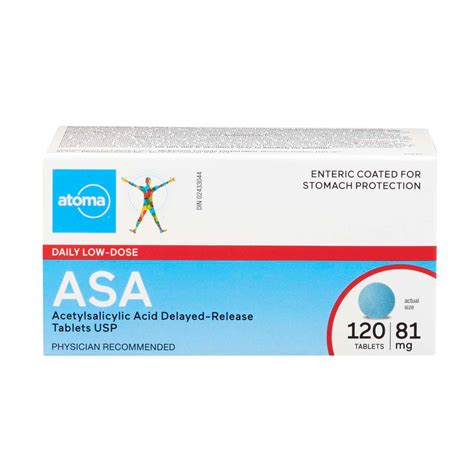 ATOMA ASA (GENERIC LOW DOSE ASPIRIN) 81MG - 120 TABLETS | Medicine ...