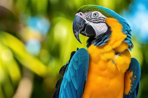 Premium Photo | Blue and yellow macaw parrot