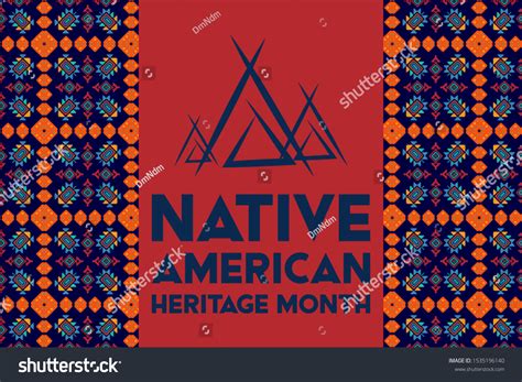 National Native American Heritage Month Annual Stock Vector (Royalty ...