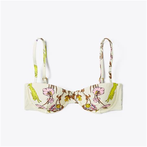 Printed Underwire Bikini Top Women S Designer Two Pieces Tory Burch