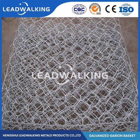 Leadwalking 100X120mm Mesh Low Carbon Steel Gabion Cages Normal Twisted