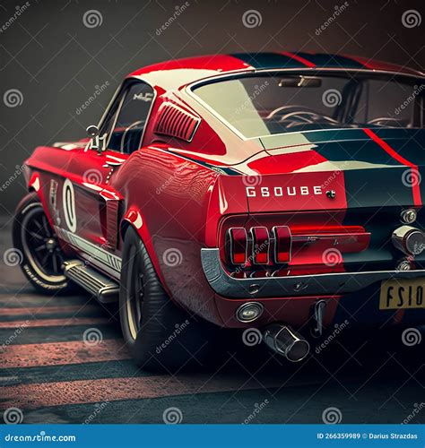 Shelby Gt500 Cr Classic 3d Hyper Realistic Stock Illustration