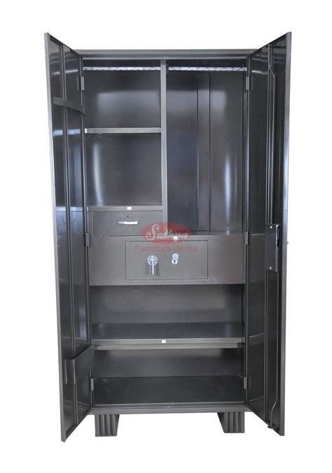 Door With Locker Stainless Steel Almirah Shelves Without Mirror