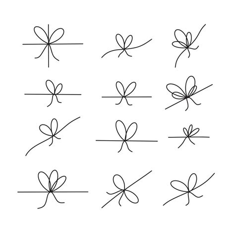 One Line Bow Vector Art Icons And Graphics For Free Download