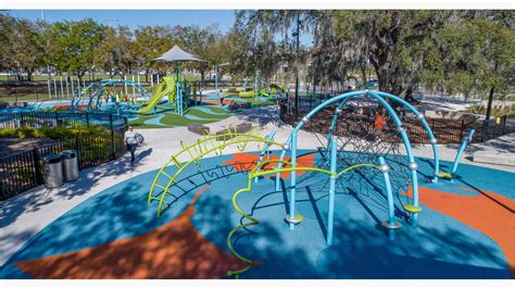 Julian B. Lane Riverfront Park - Colorful Playgrounds for all Ages