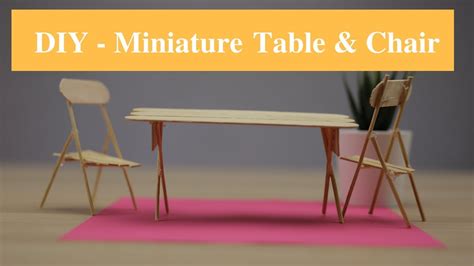 How To Make Miniature Table And Chair Easy DIY YouTube