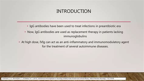 Intravenous Immunoglobulin In Neurology Ppt