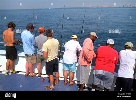 Miami Beach Florida Atlantic Ocean Water Water Charter Fishing Boat