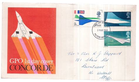 FIRST FLIGHT IN CONCORDE 1969 FDC First Day Cover B Filton Bristol