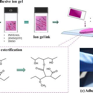 Schematic Illustration Of The Adhesive Iongel A The Ink Preparation