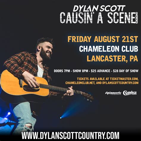 Postponed Dylan Scott Causin A Scene Tour Slp Concerts Presents