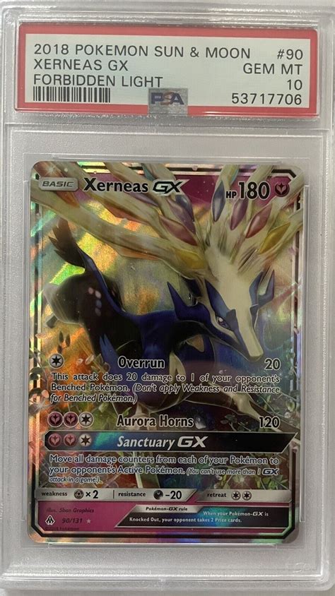 Pokemon Forbidden Light Xerneas Gx Psa Gem Ebay