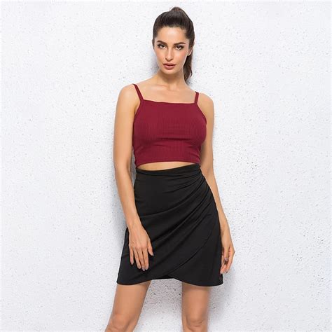 Autumn Summer Split Mini Bodycon Skirts Women Pencil Skirt Solid Color