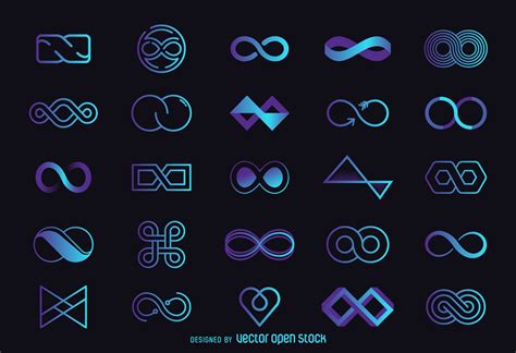 Infinity Logo Template Set Free Vector Logo Design Infinity