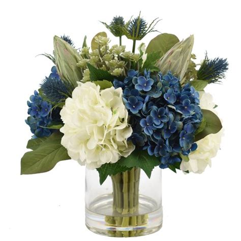 Creative Displays Inc Assorted Hydrangeas With Thistle Cactus And