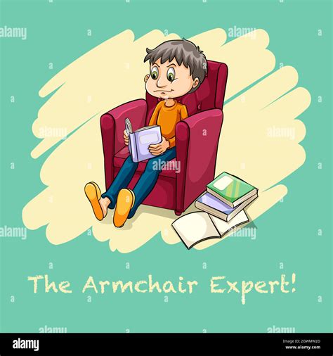 Man Sitting Reading On Armchair Stock Vector Image And Art Alamy