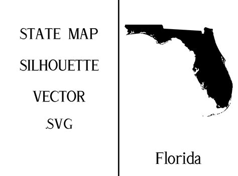 Florida State Map Silhouette Svg Graphic By Mappingz · Creative Fabrica