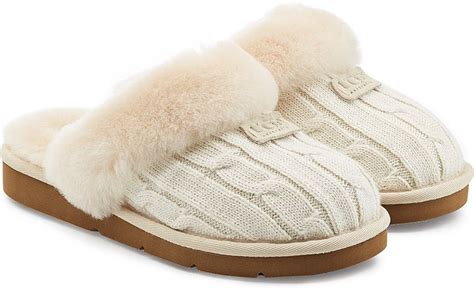 Ugg Cozy Knit Slippers With Wool And Sheepskin Ugg Cozy Knit Slippers