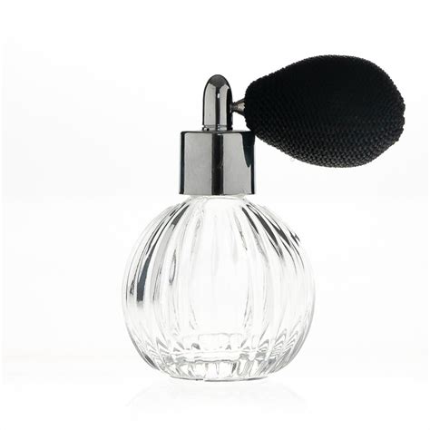 50ml Empty Refillable Ball Shape Glass Perfume Bottle With Black Mesh