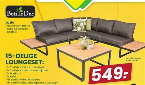 Bois Le Duc 15 Delige Loungeset Aanbieding Bij Van Cranenbroek