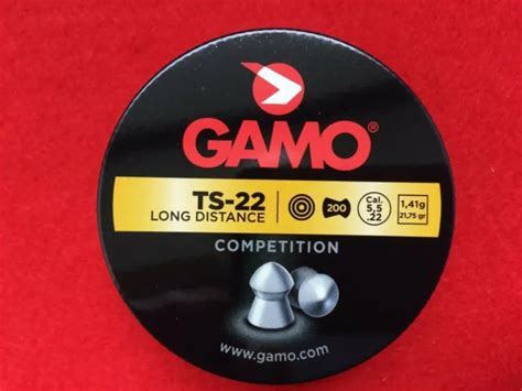 GAMO TS 22 LONG DISTANCE HEAVY 22 Air Rifle Pistol Pellets Tin Of