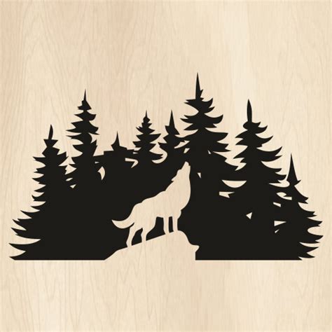 Craft Supplies Tools Dxf Png Wolf Cut File Wildlife Svg Vector Images