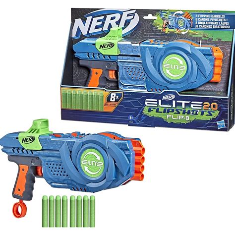 Hasbro Nerf Elite 2 0 Flipshots Flip 8 Blaster 8 Dart Barrels Flip To Double Your Blasting 8