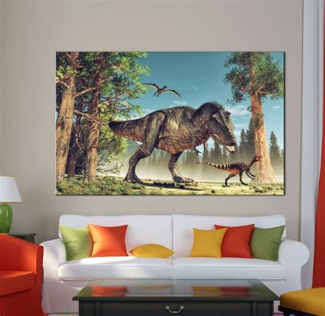 Dinosaur Canvas Art Dinosaurs Wall Art Dinosaurs Poster Dinosaurs Wall