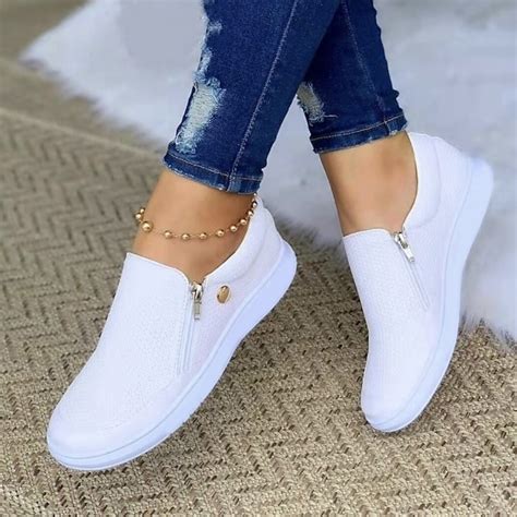 Mujer Zapatillas De Deporte Zapatos Blancos Zapatos Blancos Tallas