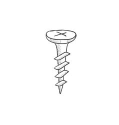 Screw Sketch Icon Royalty Free Vector Image Vectorstock