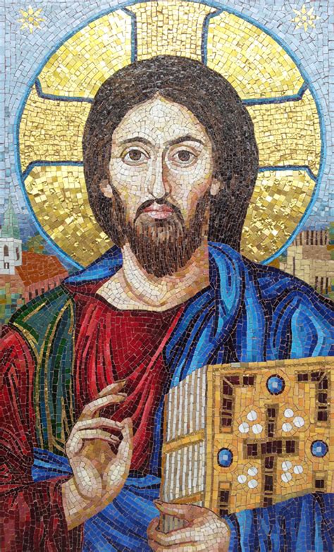 Mosaic Icon: Jesus Christ according to an ancient icon