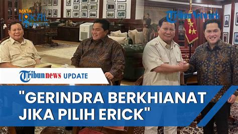 Tanggapan Ketus PKB Soal Prabowo Erick Gerindra Berkhianat Jika Tak