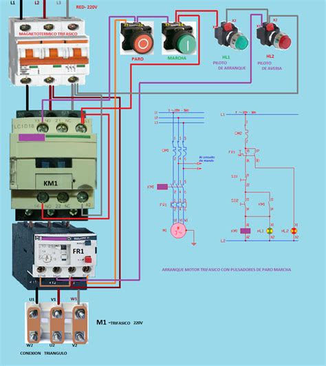 Diagrama Electrico De Motor Trifasico Arranque Trifasico Dir