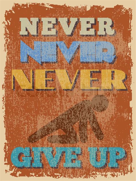 Retro Vintage Motivational Quote Poster Vector Illustration Stock