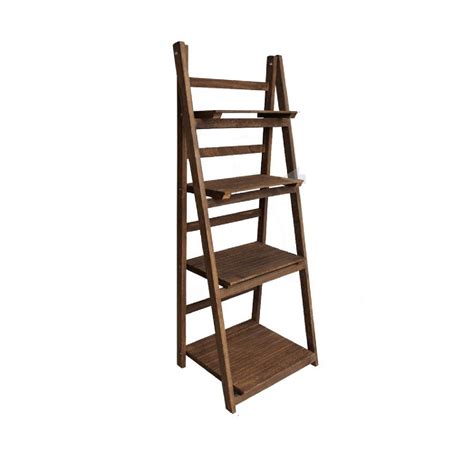 Arlmont Co Eri Rectangular Multi Tiered Foldable Ladder Solid Wood