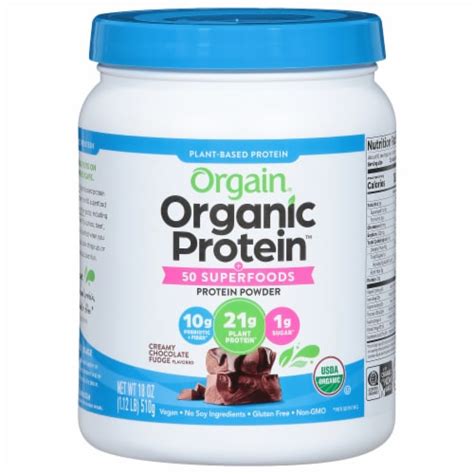 Orgain Organic Protein And Superfoods Creamy Chocolate Fudge Plant