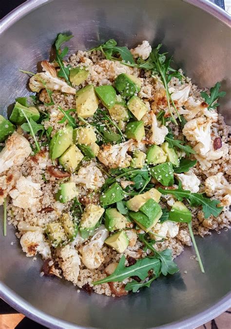 Roasted Cauliflower With Quinoa Avocado The Naked Food Life