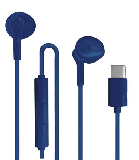 Gabba Goods Type C Wired Earbuds With Mic And Volume Control Navy