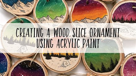 Tutorial Painting A Wood Slice Ornament With Acrylics Youtube