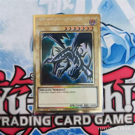 Jual Yugioh Red Eyes Black Dragon Mago Premium Gold Rare St Original