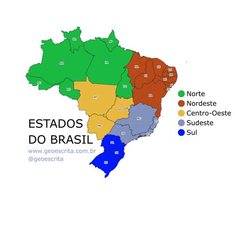 Estados do Brasil Mapa Editável para PowerPoint