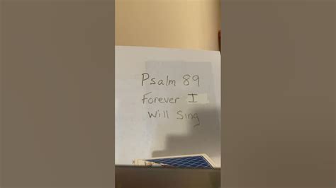 Psalm 89 Forever I Will Sing Youtube