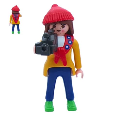 Figurine Playmobil Femme Avec Chapeau Et Appareil Photo Eur